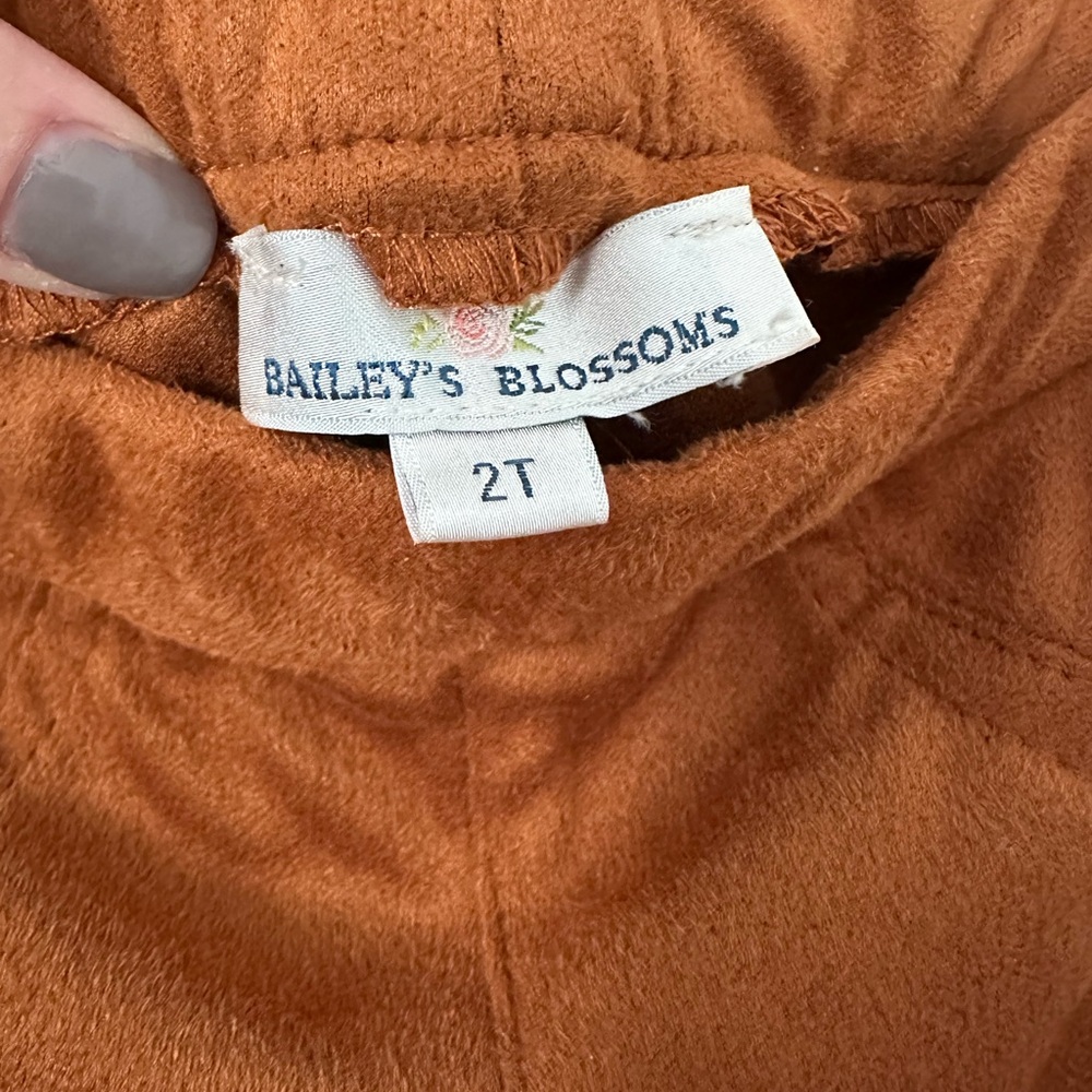 Fringe Southwest Style Flare Pants in Sienna Brown, so soft Bailey’s Blossoms 2T - Picture 8 of 8